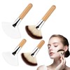 Tavvke 4 Pcs Facial Fan Brushes, Soft Bristle Face Highlighting