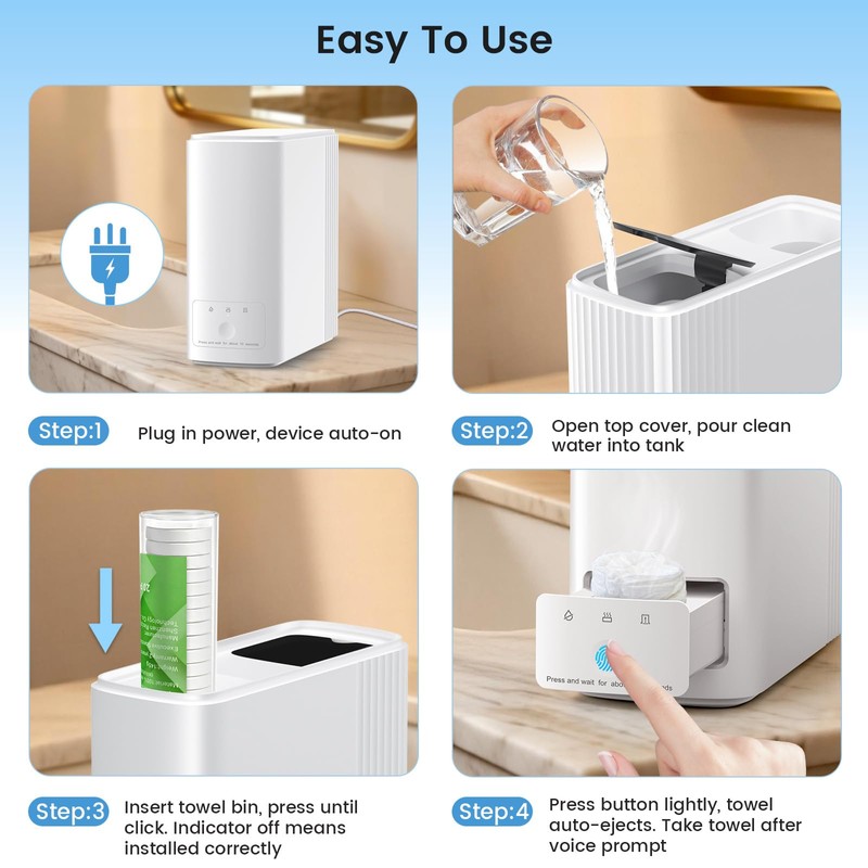 Hot Towel Dispenser Machine for Face, 5s Fast Heating 131°F