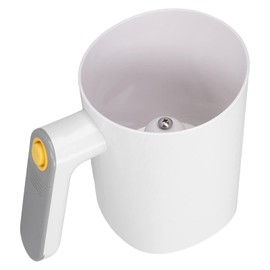 Nikou Electric Flour Sieve Vibrating Sieve Powdered Sugar Shaker, 2 Usage Modes, Hand Held, Flour Sieve Stainless Steel, in Cup Shape, White Powder Sieve for Baking Flour, Icing Sugar at Home