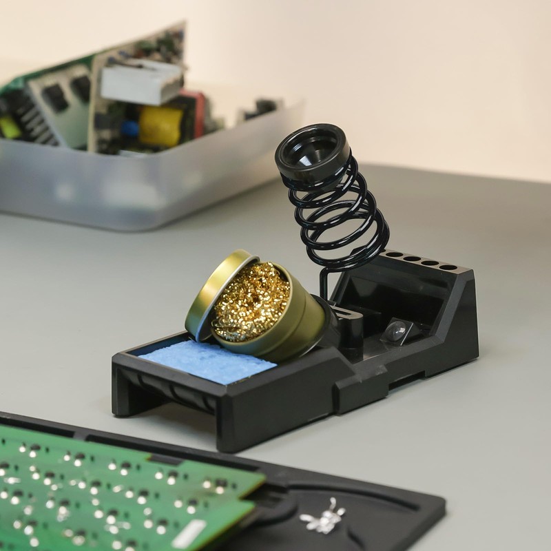YIHUA X-4 Premium Soldering Iron Holder with Brass Wool, Cleaning