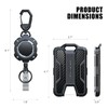 LIUGX Retractable Badge Holder, Heavy Duty Retractable Key Fob, Holds
