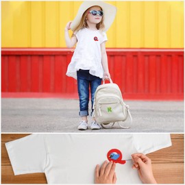 26 Pieces Alphabet AZWOOD Embroidered Patches Iron On Patches A-Z Bright Colors Decorative Craft Patches for Sewing on Clothes, Dress, Hat, Jeans, Backpacks, DIY Accessories