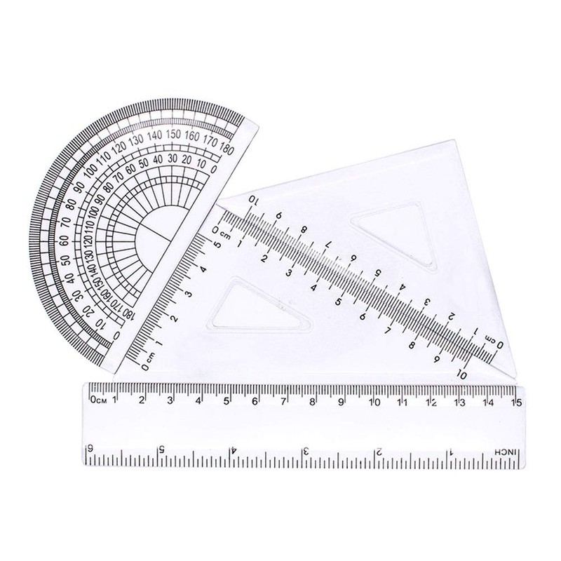 12 inches Plastic Ruler & 6 inch Straight Ruler &