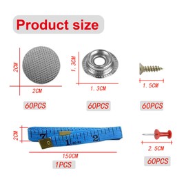 Amazleer 126 Piece Roof Liner Repair Set, Universal Car Roof Liner Repair Rivets Set with Tape Measure and Screwdriver, Roof Liner Repair Rivets for All Cars