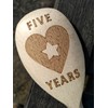 FastCraft 5th ANNIVERSARY WOOD GIFT WOODEN BAKING SPOON FIVE 5