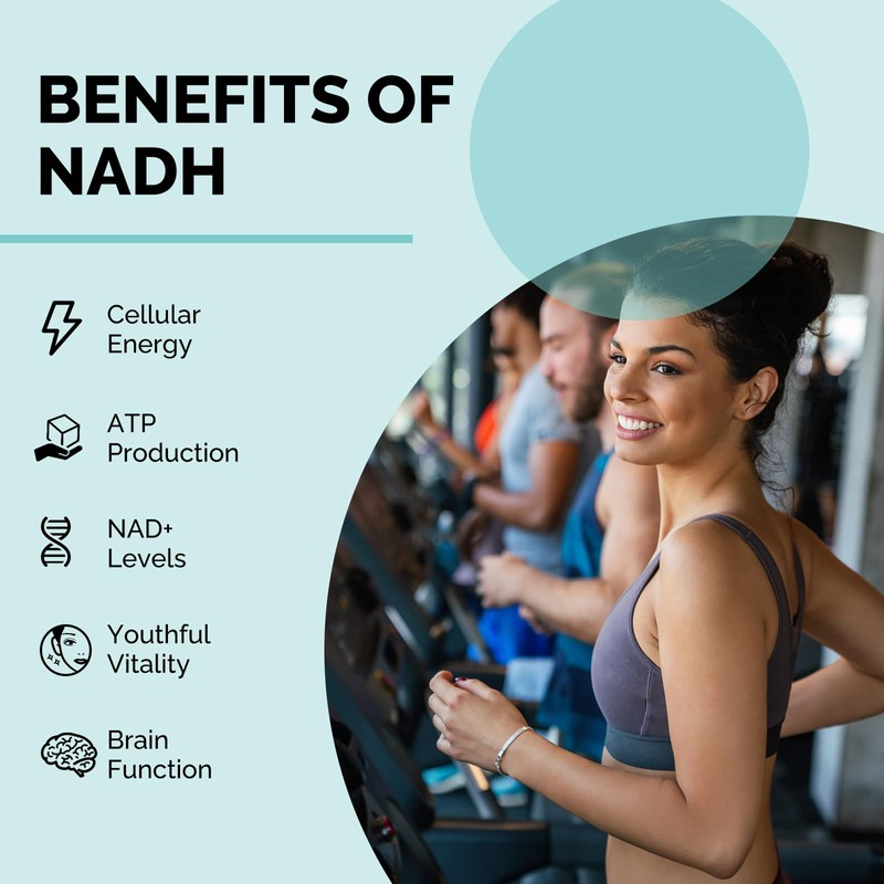 NADH 50mg Maximum Strength NADH - Energy Booster, NAD+ Supplement,