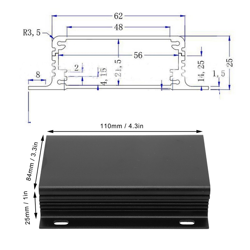 Circuit Board Enclosure Aluminum Alloy Project Housing Industrial Supplies 25