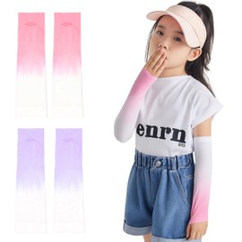 Miracic TN-GDAC-B Children's Arm Cover, Summer, UV Protection, Fingerless Type, Long Length, Set of 2, UV Protection, Fashionable, Cute, School, Kindergarten, Stylish,