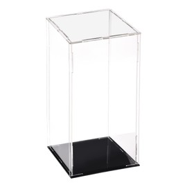TA-VIGOR Acrylic Display Case, Plastic Box, Cube Storage Box, Clear, Small Assembly, Dustproof, 10 x 10 x 25 cm, Collectibles
