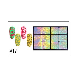 Nail Painting Stencils and Stickers Flower Leaf Heart Stripes Plaid 2 Usages No17 Nail Wraps Art Stickers Manicure Supplies for Women for Home Nails Full Long Lasting Easy Apply and Remove