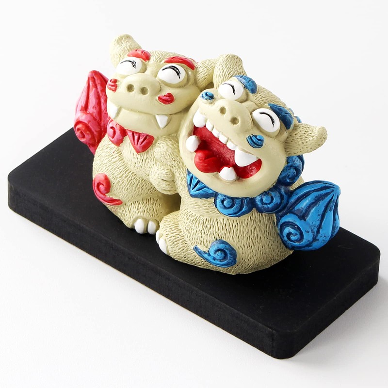Fukufuku Hugshisa Protection Evil Protection Good Luck Figurine Okinawa Souvenir