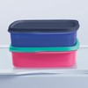Tupperware Contenedor para lunch con 3 div. Dim: 4.5x15x26 cm.