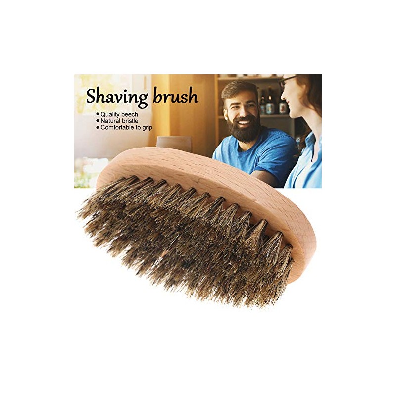 Cepillo para barba, cerdas de jabalí de bigote para hombres
