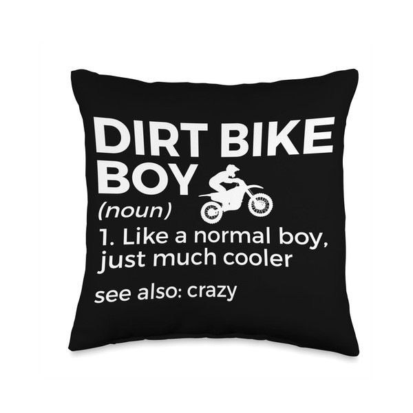 Dirt Bike Boy Definition Motocross Throw Pillow