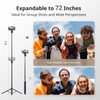 Sensyne 72" Phone Tripod, Extendable Selfie Stick with Detachable Phone