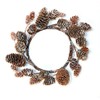 4.25" Inner Diameter Pine Cone Pillar Candle Ring, Set of