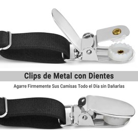 Sujetadores Elásticos Camisa Hombres Oficina Talla Única Con Antideslizante Abrazaderas de Bloqueo