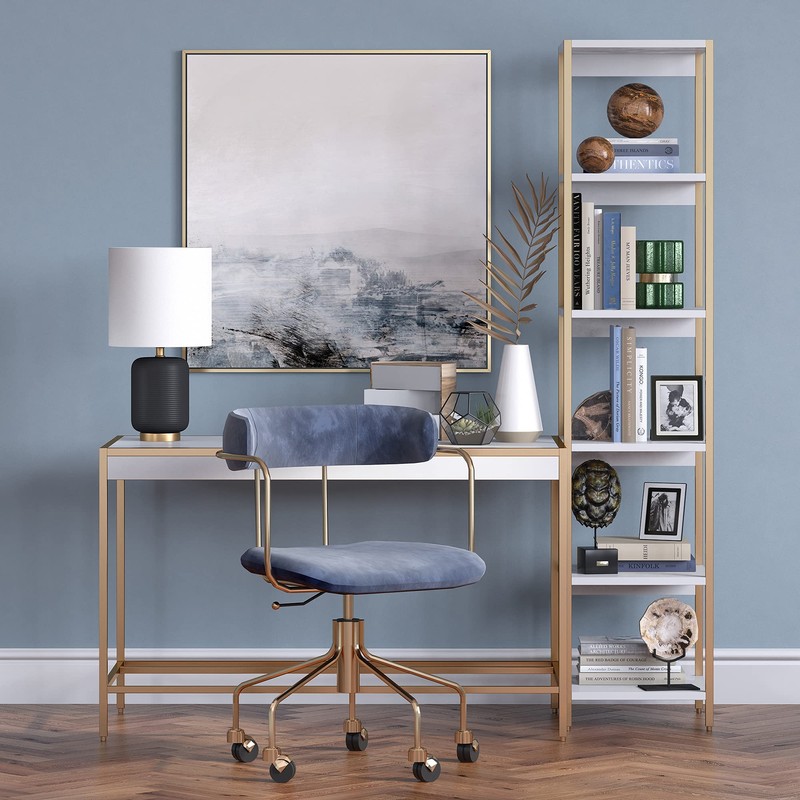 Lambert 15" Tall Ceramic Mini Lamp with Fabric Shade in