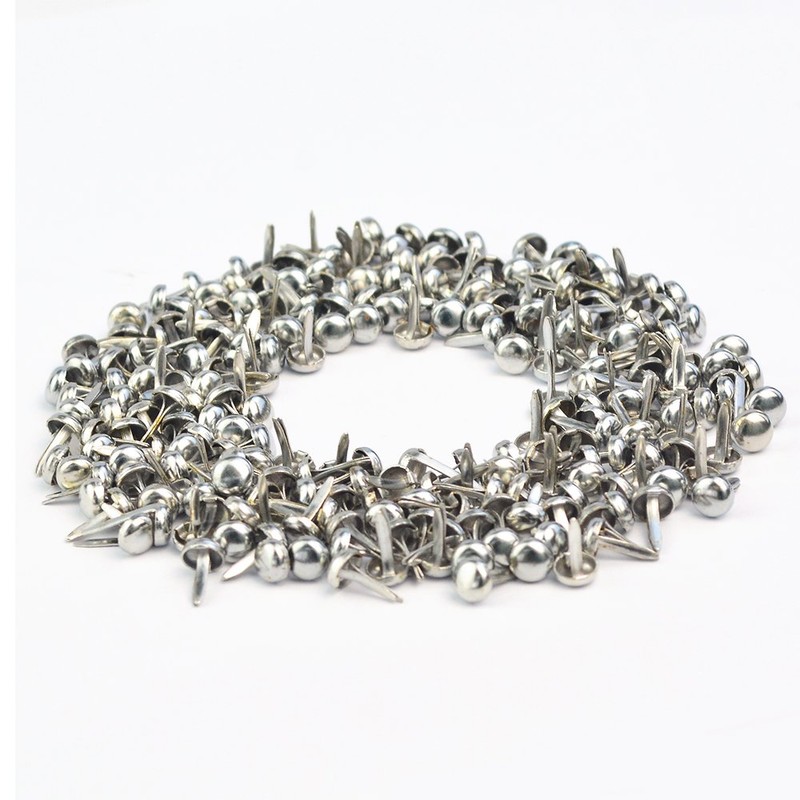 500 PCS Paper Fasteners, baotongle Brass Plated Scrapbooking Brads Round