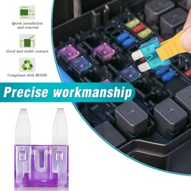 JatilEr Car Fuses Mini Blade 3 Amp, Mini Blade Fuses 10 Pcs, Automotive Replacement Fuses, Automotive Tools with 1 Fuse Puller for Car/Rv/Truck/Motorcycle/Boat