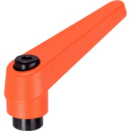 Halder 24400.0121 Adjustable Clamping Lever, Orange, D1 14 mm/D2 – M6