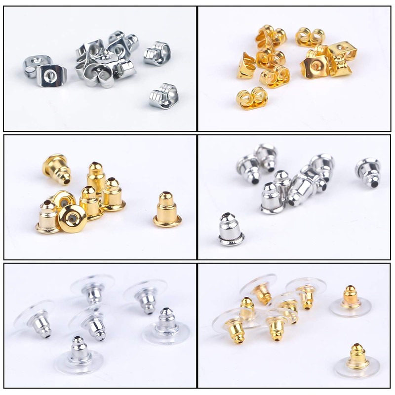 Earring Backs 10 Styles Earring Accessories Safety Bullet Earring Clutch