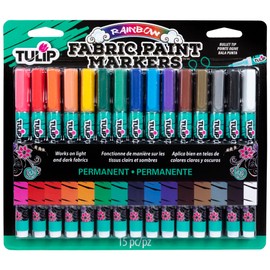 Tulip T33701 Fabric Markers Opaque 15Pk Multi
