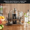 Home Hero Elegant Bartender Kit with Wooden Stand, Premium Bar