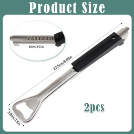 Pack of 2 Adjustable Can Openers, Manual Multifunctional Lid Opener, Stainless Steel Jar Opener, Non-Slip Bottle Opener for Seniors, Jar Opener, Screw Lid Opener for Seniors, Weak Hands