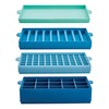 Farberware Pro Silicone Ice Cube Trays with Lid, 4-Piece, Blue
