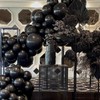 PartyWoo Black Balloons, 120 Pcs Matte Different Sizes Pack 18
