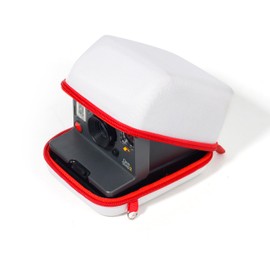 Rieibi Hard Case for Polaroid OneStep 2/OneStep+/Now/Now+ - EVA Fabric Protective Case for Polaroid One Step 2/One Step+ Plus/Now/Now+ Plus Instant i-Type Camera, white/red, EVA case