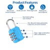 RESET-071 3 Digit Small Combination Lock Tiny Padlock for Mini