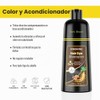 Kingming Champú Teñir Cabello Castaño Oscuro Cubrir Canas Ingredientes Base