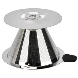 Pour Over Coffee Dripper Stainless Steel Reusable Filter Paperless Cone for 1 Cup