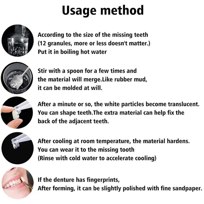 50pcs Dental Temporary Tooth Cap Crown Fake Teeth,Temporary Realistic Crown,Tooth