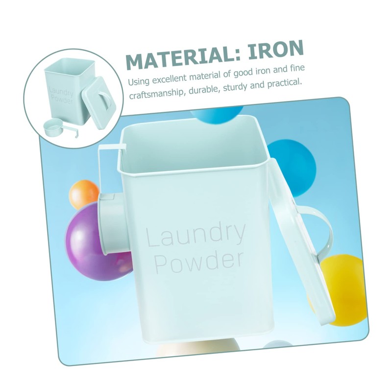 SAFIGLE 1 Set Durable Iron Laundry Storage Container Compact Softener