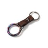 [Live Field] Titanium Alloy Key Chain, Genuine Leather Strap, Carabiner