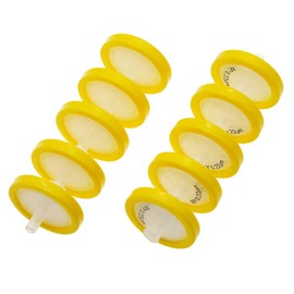 AMTAST Syringe Filter, Hydrophobic Nylon Syringe Filter, Non-Sterile Laboratory Syringe Filter (Nylon, 25 mm Diameter 0.22 um Pore Size, Pack of 10)