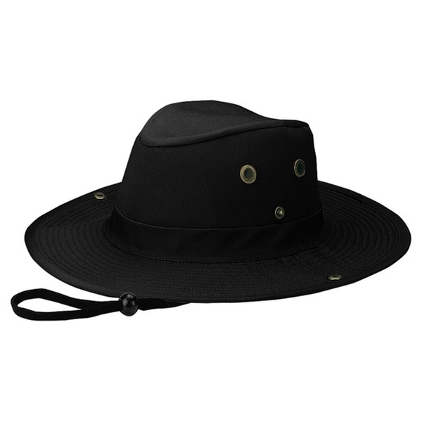 G Men's Camouflage Twill Hunting Hat with Side Snaps Black