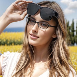 LVIOE Fit Over Sunglasses for Women Men Polarized Wear Over Eyeglasses with UV400 Protection LS3022-1