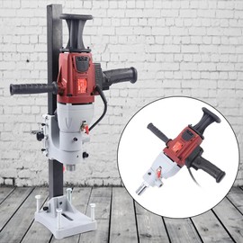 Concrete Drilling Rig, 110V 2200W Wet Dry Diamond Core Drilling Machine, 1200RPM Speed & 1-1/4" Thread & Lifting Handle, 7in Drilling Diameter with Stand for Concrete Brick Block Stone Marble