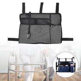 perfeclan Bag Accessoires Beutel Oxford Stoff Multi -Taschen Wasserfestes leichter Hangbeutel Organizer Beutel für ältere Menschen, Grau
