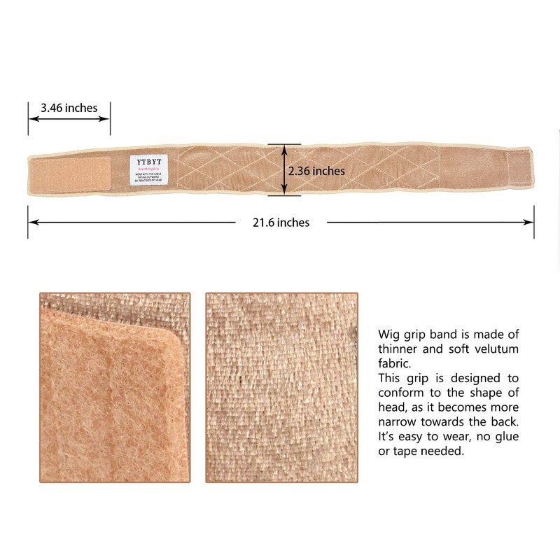 YTBYT 2 Pcs Wig Grip Band Adjustable Wig Grips Headbands