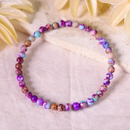 Natural Galaxy Sea Sediment 4mm Beaded Crystal Healing Chakra Handmade Bracelet