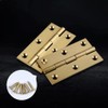 4 Pcs,Solid Brass Butt Hinge,Small Brass Hinges Door Hinges,Folding Butt