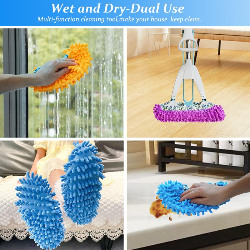Mop Slippers Shoes Cover Duster - Microfiber Mopping Slippers for