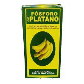 Fosforo Platano 100 Tabletas 400 Potasio Minerales Sabor