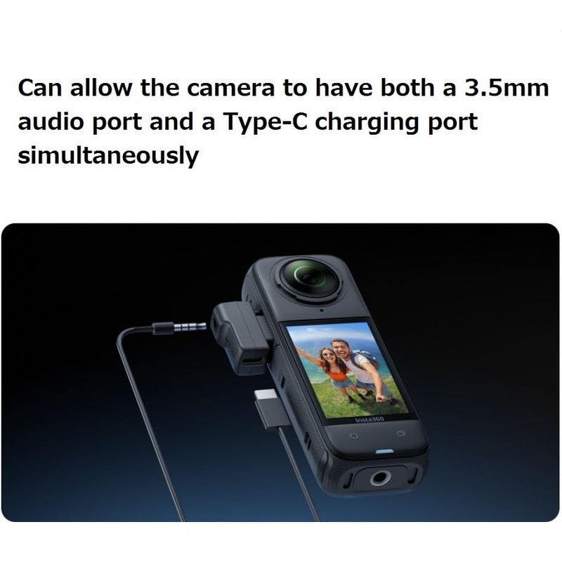 Twaxl Insta360 ONE X4 Audio Adapter (Vertical Lens) Audio Head