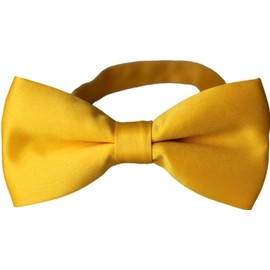 [Best Item] Bowtie, Men's, Kids, One-Touch Necktie, Solid, Easy to Wear, Hook, For Children and Adults, Bows Small 2 Colors 02, yellow_02